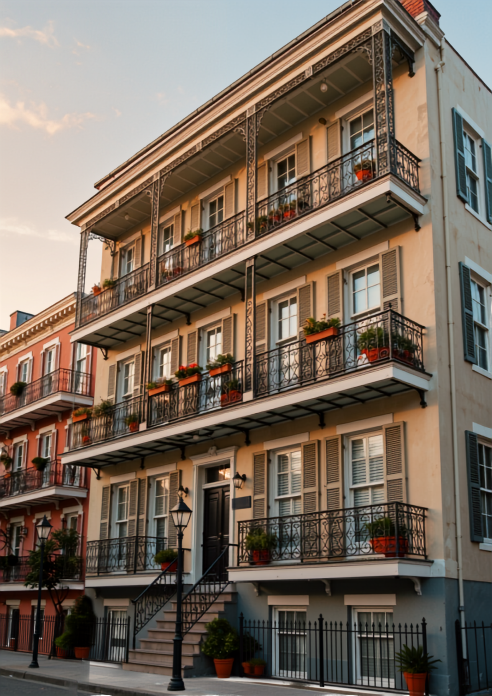 New Orleans LA DSCR 5-10 unit loans illustration of a small New Orleans apartment building