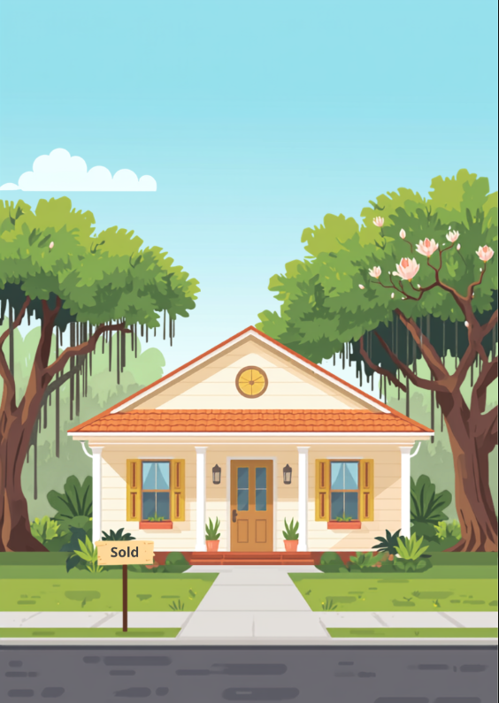 Baton Rouge LA FHA home loans illustration of a starter home for first-time buyers