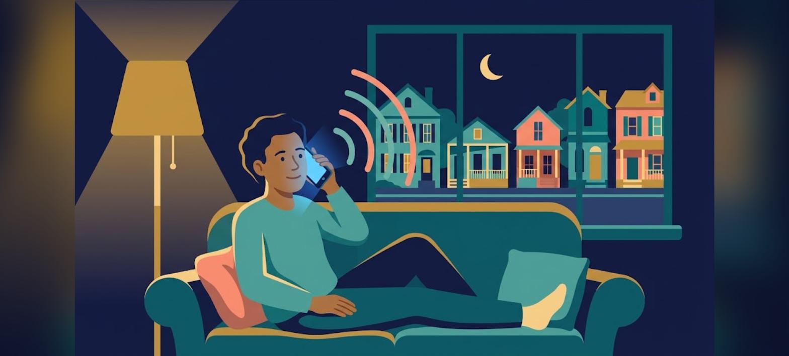 24/7 mortgage prequalification hotline caller on the phone at night