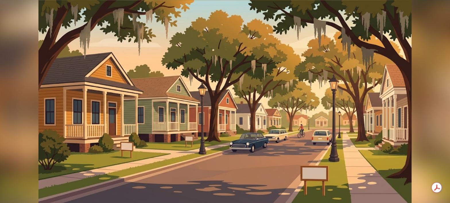 Baton Rouge investment property DSCR loans illustration of a Louisiana rental neighborhood near LSU
