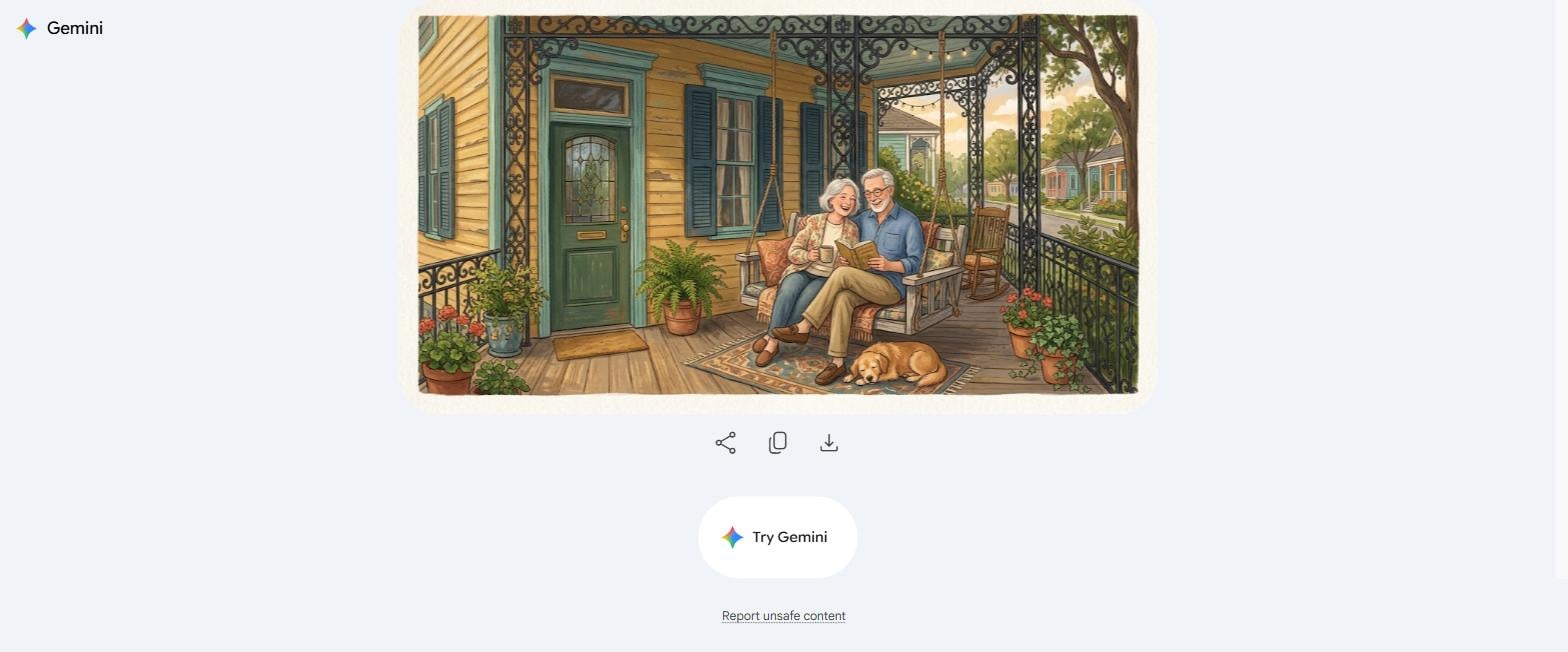 reverse mortgage New Orleans homeowners couple relaxing on porch