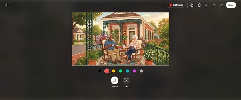 reverse mortgage for seniors New Orleans illustration of a senior couple on their porch