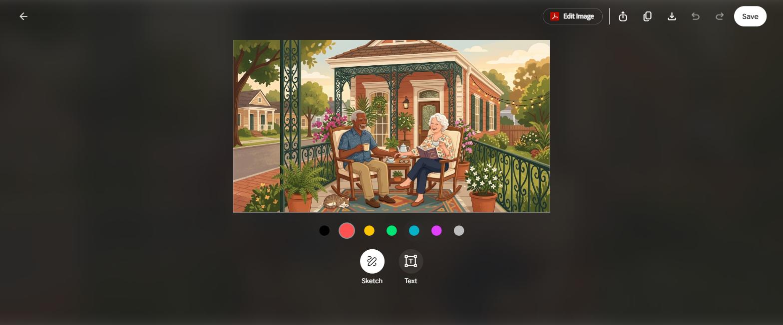 reverse mortgage for seniors New Orleans illustration of a senior couple on their porch